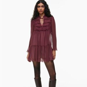 Wilfred Deep Purple Ruffle Tunic